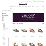 Clarks 25% off - Sandals + Free Shipping