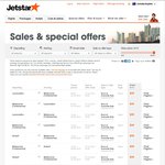Jetstar Sale One Way Flights from $35. Syd - Mel $39, Mel -Gold Coast $59,Perth-Cairns $129