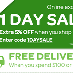 Extra 5% OFF When You Shop Online Today + FREE Delivery When you spend $100+ @ Woolies (Not VIC)