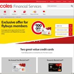 $100 off Single Shop for New Coles Mastercard Customers - Flybuys Required
