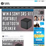 Win a Sony SRS-X11 Portable Bluetooth Speaker from CyberShack