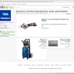 $20 off $250, $40 off $400, $100 off $700 Spend on Hand/Power Tools @ Masters eBay