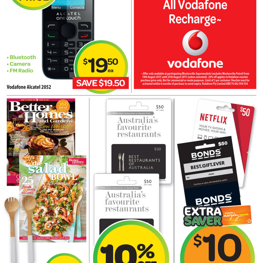 Woolworths: Buy $50 Bonds/Netflix Gift Card with EDR Card ...
