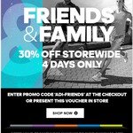Friends & Family Sale: 30% off Storewide @ Adidas