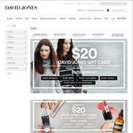 David Jones Bonus $20 Gift Card Offer - Online and Instore - Spend $200+ on Beauty or $100+ on Fashion, Shoes, Accessories
