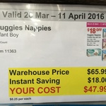 Huggies Nappies (Newborn, Crawler, Infant) - $47.99 @ Costco (Membership Required)