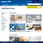 30% off Indoor & Outdoor Lighting @ Masters