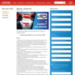 Win a Parrot AR Drone and Batman V Superman DVD, or 1 of 10x DVDs @ Civic Video