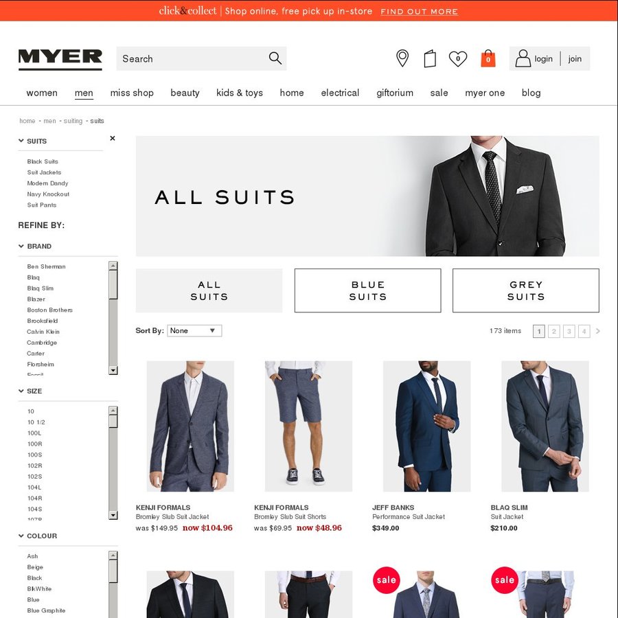 pierre cardin suits myer