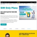 Optus Sim Only $40/Month (12m Contract) w/ 10GB Data, Unlimited Local Calls and Texts + 300 Intl Minutes