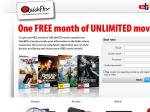 Free - One month Free Movie Rentals By QuickFlix