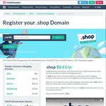 80% off .shop Domains, $8.61/Year @ Only Domains