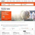Jetstar Easter Sale: One Way Domestic from $29 (eg. Avalon-Hobart), International from $99 (eg. Darwin-Bali)