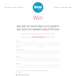 Win one of four free cuts at Barber Industry Kew