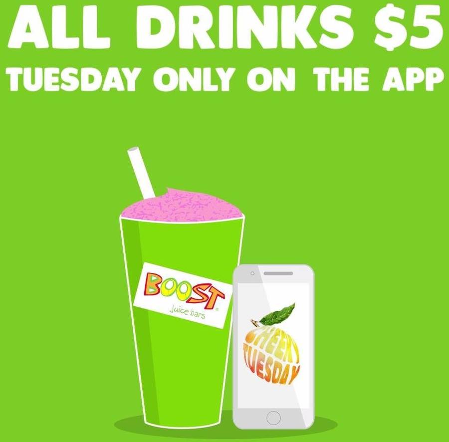 All Boost Juices 5 Via The App Today Only OzBargain