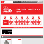 Uniqlo: A Week of Christmas: Day 1 - Ultra Light Down Vest $59.90, was $79.90