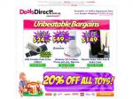 20% Off All Toys at Deals Direct, Until Monday 17/03