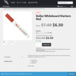 12 Red Dry Erase / Whiteboard Markers - $6.50 + Free Delivery - The Office Shoppe