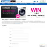 Win 1 of 5 Samsung QuickDrive Front Load Washers Worth $1,499 from The Good Guys