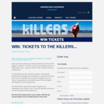Win 1 of 200 DPs to The Killers’ Secret Gig in Sydney Worth $300 from AmEx