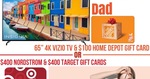 Win a 65” TV & $100 Home Depot Gift Card or $800 Nordstrom/Target Gift Cards or $600 Cash from Itsourfabfashlife