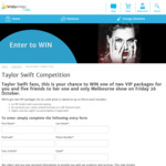 Win 1 of 2 Taylor Swift Premium Concert Packages in Melbourne for 6 Worth $8,170 from Simply Energy