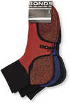 Bonds Men's Comfy Socks 3 Pack (Black, Size 11-14) $6 (Was $12) @ Big W