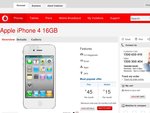 Vodafone Apple iPhone 4 White 16GB $65 Per month