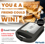 Win 1 of 2 Russell Hobbs 4 Slice Deep Fill Toastie Makers Worth $49.95 from Billy Guyatts