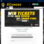Win a Trip to the AFL Grand Final for 2 from Richmond FC/Puma
