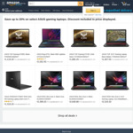 20% off Select Asus Gaming Laptops  (e.g Asus's ROG, TUF Range: ASUS Rog G731 $2,262 Delivered) @ Amazon AU