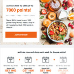 Woolworths Rewards: Spend $40 to Earn 1600pts, 7000pts if Spending $40 Every Week for Four Weeks @ Woolworths