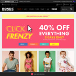 40% off Everything Click Frenzy  + Free Shipping @ Bonds