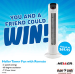 Win 1 of 2 Heller Tower Fans Worth $69.95 from Stan Cash