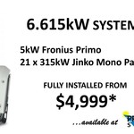 [QLD] 6.6kW Solar System with Fronius & Jinko Solar, Fully Installed from $4,999 @ Pristine Solar + Donations to Bushfire Appeal
