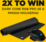 Win 1 of 2 Corsair Dark Core RGB Pro SE Gaming Mouse & MM500 Mousepad Prize Packs Worth Over $250 from Hexus