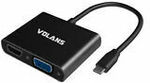 VOLANS VL-UCVH3C Aluminium USB-C Multiport Adapter PD 4K HDMI VGA USB3.0 $29 Delivered (Save $20) @ Jiau27 via eBay