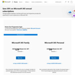 Microsoft 365 Family 1 Year Subscription $90.30 (30% Off, Was $129.00) with Microsoft Home Program (HUP)