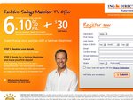ING Direct 6.10% Interest + $30 Cash Bonus - New Customers Only