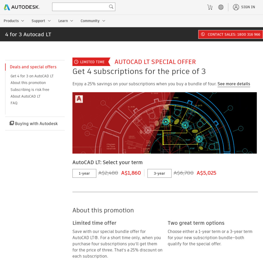 Autodesk Offer - Get 4 Autocad LT Subscriptions for The Price of 3 (25% ...