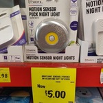 [TAS] Lytworx Motion Sensor Puck Night Light, Wood Night Light, Rotating Light, Flat Night Light $5 Each @ Bunnings