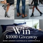 Win a $500 Dune London Gift Card + Canningvale Queen Bed Set (Worth $500) from Dune London