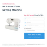 Win a Janome DC2150 Sewing Machine Worth $699 from Sew Much Easier
