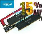 [eBay Plus] Crucial Ballistix RGB 16GB (2x8GB) 3200MHz CL16 DDR4 RAM $97.94 Delivered @ gg.tech365 eBay
