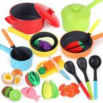 REMOKING Kids Kitchen Cooking Playset $29.24 + Delivery ($0 with Prime/ $39 Spend) @ WinWinToys Amazon AU