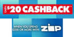 Spend $200 or More with Zip & Get $20 Cashback @ The Good Guys