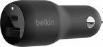 Belkin 37W Dual Port Fast Car Charger $24.46 + Shipping ($0 with Prime/$39 Spend) @ Amazon AU