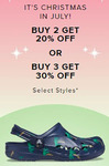 Buy 2 Get 20% off, Buy 3 Get 30% off (Selected Crocs Shoe Styles) @ Crocs AU