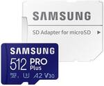 Samsung PRO Plus 512GB MicroSD $95 + SC Del'd @ Centre Com | 256GB PRO Plus MicroSD $53.42 Del'd @ Technology Titans Amazon AU