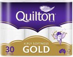 Quilton 4 Ply Toilet Tissue (140 Sheets, 11cm X 10cm), Pack of 30 $21 (S&S $18.90) + Delivery ($0 Prime/ $39 Spend) @ Amazon AU